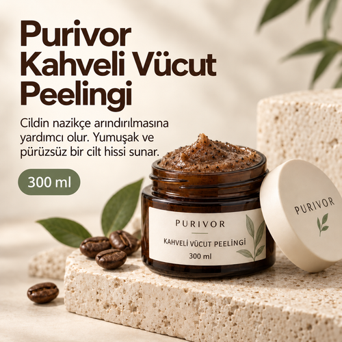 Purivor Kahveli Vücut Peelingi – 300 ml
